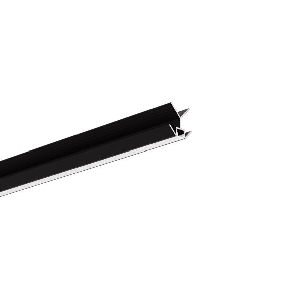 schwarzes LED Eckprofil für dezente Lichtakzente entlang von Außenkanten